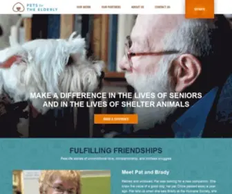 Petsfortheelderly.org(Companion Animals for Seniors) Screenshot