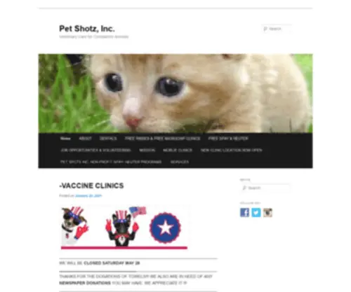 Petshotzinc.com(Pet Shotz) Screenshot