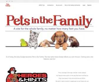 Petsinthefamily.com(Pets in the Family) Screenshot