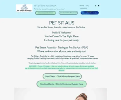Petsitaus.com.au(Pet Sitters Australia) Screenshot