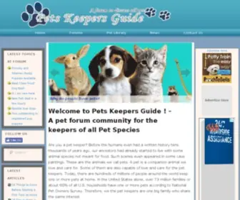 Petskeepersguide.com(Pets Keepers Guide) Screenshot