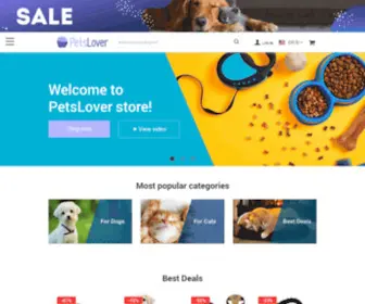 Petslover.co(Online shopping for Pet Supplies with free worldwide shipping) Screenshot