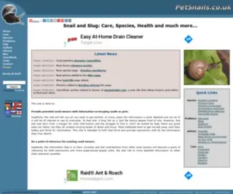 Petsnails.co.uk(Extensive information on all aspects of snails and slugs) Screenshot