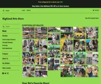 Petsofhighland.com(Highland Pets Pet Food Supply Store Highland MI) Screenshot