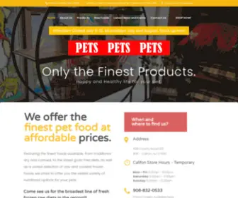 PetsPetsPets.com(Pets Pets Pets Pet Food Supply Store Califon NJ) Screenshot