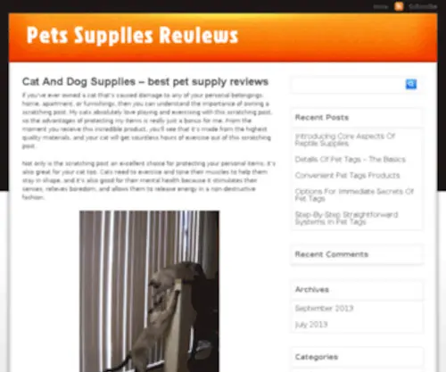 Petssuppliesreviews.com(Cat And Dog Supplies) Screenshot