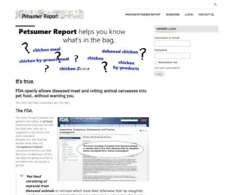 Petsumerreport.com(Pet food reviews on over 5000 cat and dog foods) Screenshot