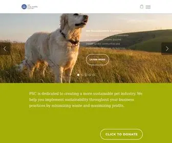 Petsustainability.org(Implementing Sustainability in the Pet Industry) Screenshot