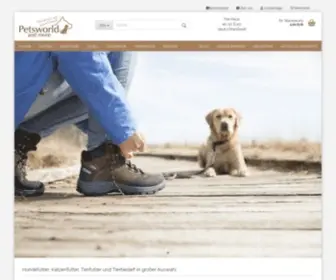 Petsworld-AND-More.de(Hundebuggy, Hundefutter und Katzenfutter) Screenshot