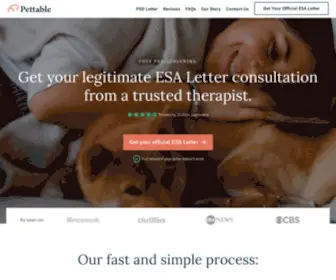 Pettable.com(Real Therapists) Screenshot