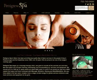 Pettigrewspa.com(Pettigrew Spa & Salon) Screenshot