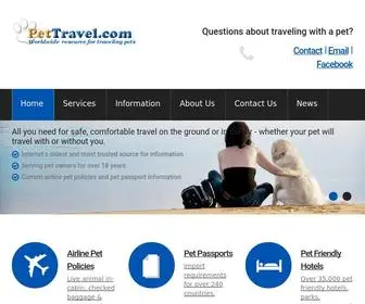 Pettravel.com(Pet Travel) Screenshot