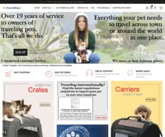 Pettravelstore.com(Pet Travel Store) Screenshot