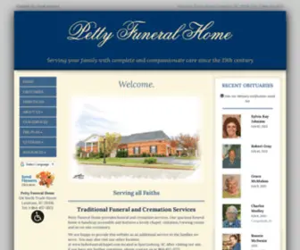 Pettyfuneralhome.com(Petty Funeral Home) Screenshot