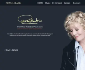 Petulaclark.net(Petula clark) Screenshot