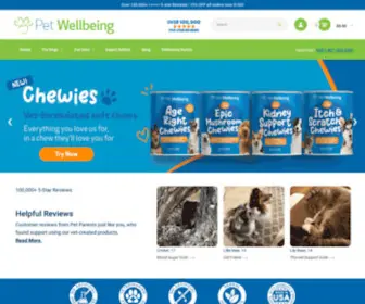 Petwellbeing.com(Natural Holistic Pet Supplements) Screenshot