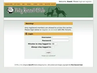 Petzkennelclub.co.uk(PHP) Screenshot