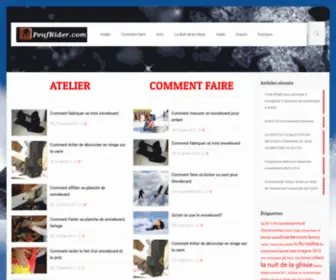 Peufrider.com(Peuf rider l'esprit snowboard) Screenshot