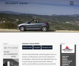 Peugeot-Mania.cz(Peugeot mania) Screenshot