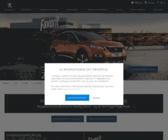 Peugeot.dk(Peugeot Danmarks officielle hjemmeside) Screenshot