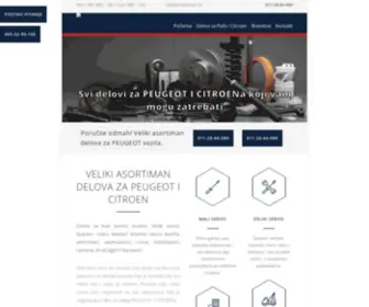 Peugeotcitroendelovi.com(Peugeot delovi) Screenshot