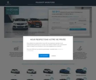 Peugeotwebstore.com(Acheter votre voiture neuve PEUGEOT disponible rapidement sur Webstore) Screenshot