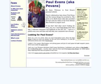 Pevans.co.uk(Paul Evans (aka Pevans)) Screenshot