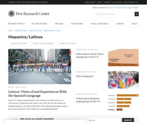Pewhispanic.org(The Pew Research Center) Screenshot