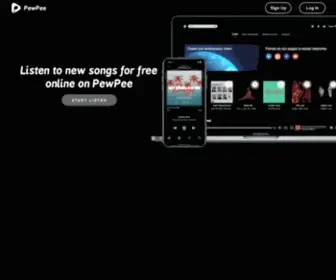 Pewpee.com(Music streaming service) Screenshot
