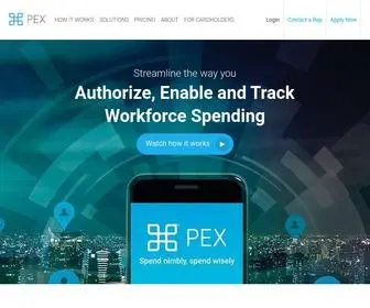 Pexcard.com(PEX) Screenshot