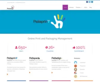 Pezasys.com(Print & Packaging Management Platform) Screenshot