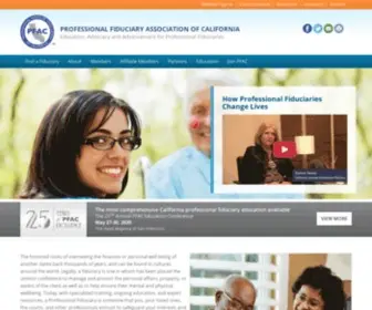 Pfac-PRO.org(Professional Fiduciary Association of California) Screenshot