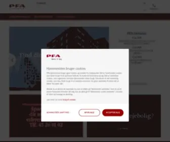 Pfaejendomme.dk(PFA Ejendomme) Screenshot