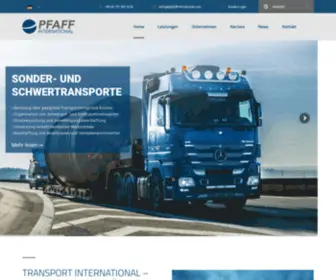 Pfaffinternational.com(Transport International) Screenshot