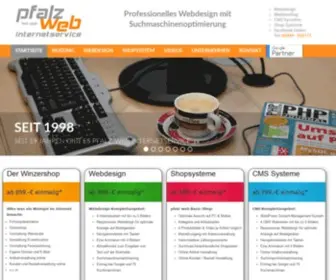 Pfalz-Webdesign.de(Pfalz-web internetservice Webdesign mit Suchmaschinenoptimierung Tel) Screenshot
