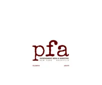 Pfamedia.net(Paul Freundlich Associates (PFA)) Screenshot