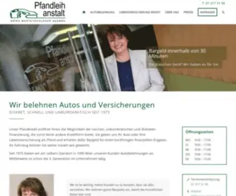 Pfandleihanstalt.com(Pfandhaus Wien) Screenshot