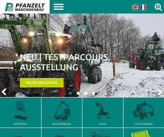 Pfanzelt.com(Seit über 25 Jahren Innovationsschmiede für Forsttechnik aus dem Allgäu) Screenshot