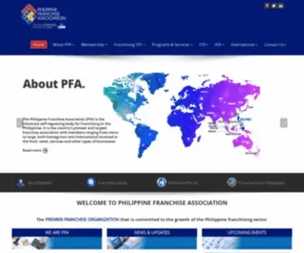 Pfa.org.ph(The Philippine Franchise Association (PFA)) Screenshot