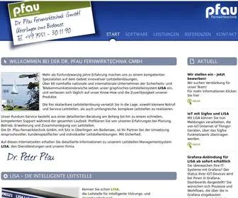 Pfau.de(Dr. Pfau Fernwirktechnik GmbH) Screenshot