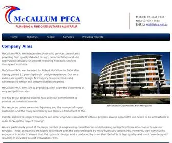 Pfca.net.au(Company Aims) Screenshot