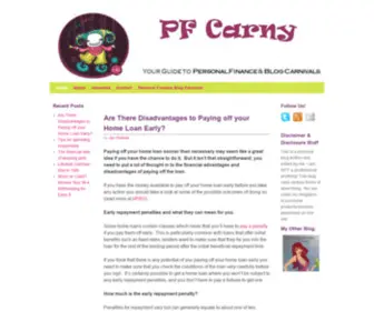 Pfcarny.com(Personal Finance Blog Carnivals) Screenshot