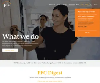 PFC.ca(The voice for philanthropy working together) Screenshot