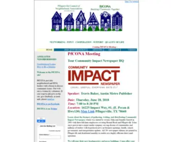 Pfcona.org(Pflugerville) Screenshot