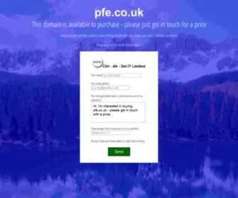 Pfe.co.uk(Logistics and mailing machines) Screenshot