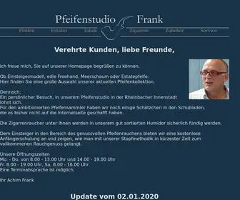 Pfeifenstudio-Frank.de(Startseite) Screenshot