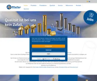 Pfeifer-CO.de(Willkommen bei Pfeifer Verbindungselemente GmbH) Screenshot