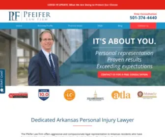 Pfeiferlawfirm.net(Arkansas Injury Lawyer) Screenshot