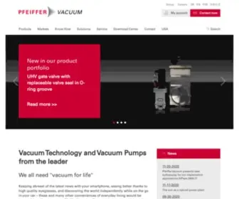 Pfeiffer-Vacuum.com(Vacuum Technology & Vacuum Pumps from the leading manufacturer Pfeiffer Vacuum) Screenshot