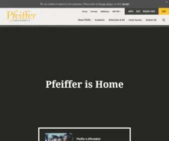 Pfeiffer.edu(Pfeiffer University) Screenshot